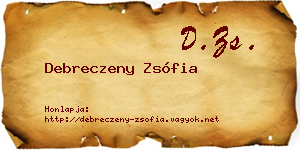Debreczeny Zsófia névjegykártya